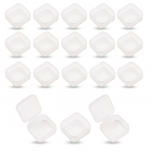 Контейнер для Бусин, Бісеру та Фурнітури Пластиковий Безбарвний Прямокутний, 4.2x3.8x1.8см, 18шт/набір, (13WB23528)