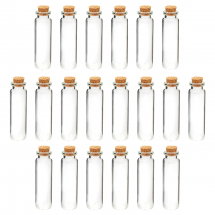 Скляна Пляшечка для Бісеру та Намистин з Пробкою, 75x22мм, Отвір 12.5мм, Об'єм 28мл, (13WB23530)