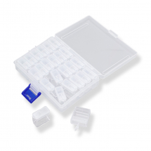 Pojemnik z Pudełkami na Koraliki i Perełki, Polipropylen (PP), 2.7x1.35x2.8cm, 24szt/set (13WB23538)