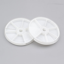 Контейнер для Бісера і Намистин, Пластик, Круглий, Колір: Безбарвний, Розмір: 83х12мм, (13WB23541)