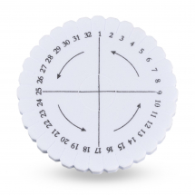 Plastikowy Dysk Kumihimo do Tkania Sznurków, Bransoletek, Makramy, Plastikowy, Biały, 10.2x1cm, 1szt (13WB24700)