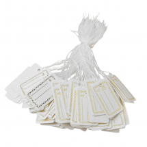 Etykiety Tagi Cenowe Kartonowe, Prostokątne, Białe, 26x15mm, 500 szt (2WB17598)