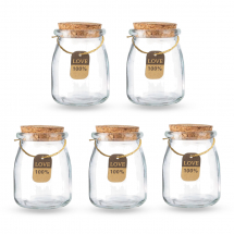 Скляна Пляшечка для Бісеру та Намистин з Пробкою та Біркою, 77х56мм, (13WB26825)