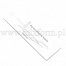 Голка Гнучка з Великим Вушком Стальна Бісерна, Тонка, Роздвоєна, 139x0.3мм, (13WB28173)