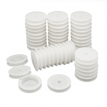 Szpula na sznurek, Akryl, Biały, Rozmiar: 67x14mm, Otwór 10,5mm, 50szpul (13WB28185)