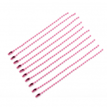 Łańcuszek Kulkowy z Zapięciem, do Zabawek, do Metek, do Zawieszek, Różowy, 115-120mm, 10szt (13WB28686)