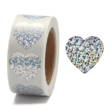 Naklejki Etykiety Papier Kraft Srebrny 25x25mm 500 szt./rolka (13WB26479)