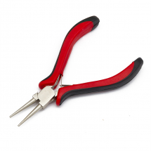 Круглогубці Ферронікелеві Нержавіючі, Інструмент для Рукоділля та Біжутерії Нержавіюча Сталь, Червоний, 12.6 см, (2WB27941)