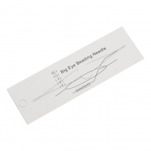 Голка Гнучка з великим вушком з Нержавіючої Сталі, Бісерна, Тонка, Роздвоєна, 125х0.3 мм, Отвір: 0.1 мм, (2WB27958)