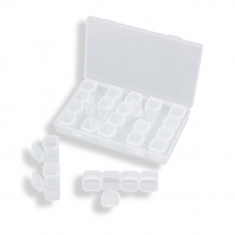 Контейнер Органайзер для Бісеру та Намистин Пластиковий Безбарвний Прямокутний, 28 відсіків, 175x108x26мм, (13WB20709)