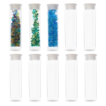 Pojemnik Plastikowy na Koraliki i Perełki, Tubka, Bezbarwny, 55х15mm, Pojemność 3ml, 10szt (13WB19250)