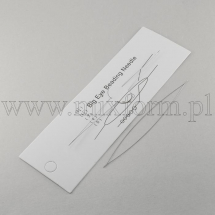 Голка Гнучка з Великим Вушком з Нержавіючої Сталі Бісерна, Тонка, Роздвоєна, 75x0.3 мм, Отвір 0.1 мм (13WB11458)