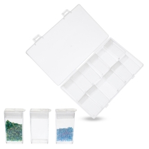 Pojemnik z Pudełeczkami na Koraliki, Plastik, Pojemnik: 17.8x10.8x3cm, 24szt/pojemnik (13WB24344)