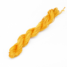 Sznurek Nylon do Tworzenia Biżuterii, Kolor: Światło-Pomarańczowy, 1mm, około 24m / wiązka (5WB4554)