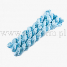 Sznurek Nylonowy do Plecenia, Makrama i Biżuteria, Niebieski, 1mm, około 24m/wiązka (5WB4558)