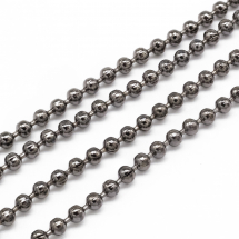 Ланцюг Плетіння Перлина Нероз'ємний Залізний, Збройова Сталь, 1.5мм, (2WB30372)