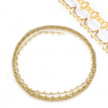 Drut Bezel do Przycinania Kaboszonów, Miedź bez Pokrycia, 1.7-3.6x0.3mm, 1m (13WB24875)