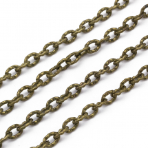 Ланцюг Якірне Плетіння, Залізо, Колір: Бронза, Ланка: 3x2мм, Товщина 0.5мм, (14WB7234)