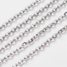 Ланцюг Якірне Плетіння, Залізо, Колір: Срібло, Ланка: 3x2мм, Товщина 0.5мм, (13WB12308)