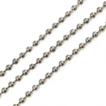 Ланцюг Плетіння Перлина Нероз'ємний Залізний, Платина, Ланка 3.2мм, (13WB12320)