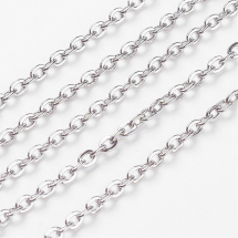 Ланцюг Якірне Плетіння, Залізо, Колір: Срібло, Ланка: 3x2мм, Товщина 0.4мм, (13WB12325)