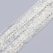 Łańcuch Kotwiczny, Mosiądz, Lutowane, Powłoka Trwala, Kolor: Srebrny, 2x1.5x0.35mm, 5m (13WB17560)