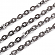 Ланцюг Якірне Плетіння, Залізо, Колір: Збройна Сталь, Ланка: 3х2мм, Товщина 0.6мм, (13WB17725)