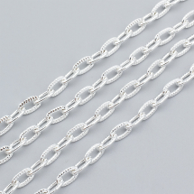 Ланцюг Якірне Плетіння, Залізо, Колір: Срібло, Ланка: 8.5x4.5мм, Товщина 1.5 мм, (13WB12216)