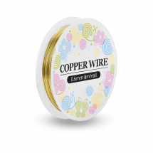 Мідний Дріт 0.8мм/3м, Золото, 0.8мм, близько 3м/котушка, (14WB5525)