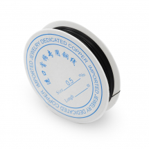 Мідний Дріт 0.5мм/9.5м, Чорний, 0.5мм, близько 9.5м/котушка, (14WB5528)