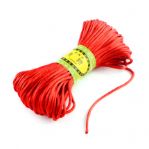 Sznurek Poliestrowy do Plecenia Chińskich Węzłów, Tworzenia Biżuterii, Czerwony, 2mm, około 20m / wiązka (14WB5616)