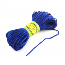 Sznurek Poliestrowy, do Plecenia Chińskich Węzłów, Tworzenia Biżuterii, Niebieski, 2mm, około 20m / wiązka (14WB5624)
