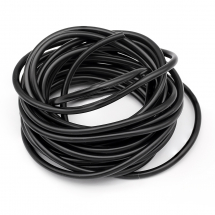 Sznurek Syntetyczny Gumowy, Pusty, Czarny, 3mm, Otwór 0.8mm, 5m (14WB5658)