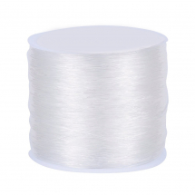 Силіконова Нитка Еластична 1мм/100м, Гумка, Безбарвна, близько 100м/котушка, (13WB27142)