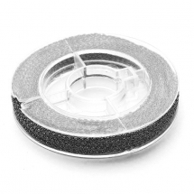 Sznurek Pleciony Nieelastyczny Ozdobny do Wyrobu Biżuterii 0.6mm Kolor: Czarny około 10m/szpula (13WB27609)