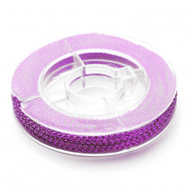 Шнур Декоративний Металізований Плетений 0.6мм/10м, Нееластичний, Орхідея, 0.6мм, приблизно 10м/котушка, (13WB27610)