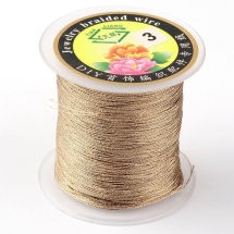 Sznurek Dekoracyjny Metalizowany, Brązowy, 1mm, 50m/szpula, (13WB27638)