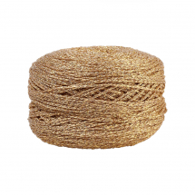 Sznurek Bawełniany Błyskotliwy z Metalizowana Nitką, Okrągły, Złoty, 1mm, 120m/szpula (13WB27640)