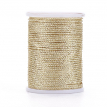 Sznurek Ozdobny Poliestrowy Pleciony, z Metalizowana Nitką, Pszenicny, 1mm, 7m/szpula (13WB27641)