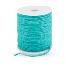 Мотузка Декоративна, Джутовий Прядив'яний Шнур, Колір: Бірюзовий, Розмір: 2мм, 100м/котушка (13WB27658)