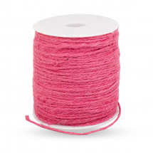 Бічівка Декоративна, Джутовий Прядив'яний Шнур, Рожевий, 2мм, близько 100м/котушка, (13WB27659)