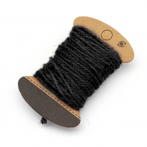 Sznurek Dekoracyjny, Jutowy, Potrójne Skręcenie, Czarny, 2mm, ok. 10m/szpula, (13WB27666)