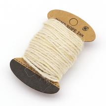 Мотузка Декоративна, Джутовий Прядив'яний Шнур Потрійного Кручення, Колір: Білий, Розмір: 2мм, Близько 10м/котушка, (13WB27669)