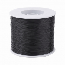 Nić Koreańska 0.5mm/500m Elastyczna Płaska do Koralików. Tworzenia Bransoletek. Czarna 0.5mm 500m/szpula (13WB27675)
