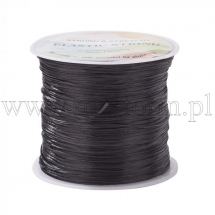 Нитка Пружна Еластична, Чорний, 0.8мм, близько 60м/котушка, (13WB27689)