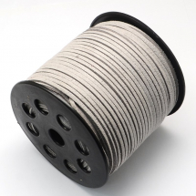 Rzemyk, Rzemień Zamsz, 2.7x1.4mm, Kolor: Jasnoszary, 90m/szpula (13WB28094)