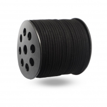 Rzemyk, Rzemień Zamsz do Robienia Bransoletek i Biżuterii, Czarny, 2.7x1.4mm, 90m/szpula (13WB28095)