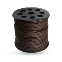 Rzemyk, Rzemień Zamszowy, Płaski, 2.7x1.5mm, Kawa, około 25m/szpula (13WB28101)