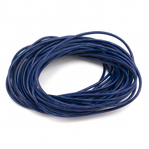 Sznurek Skóra Naturalna do Robienia Bransoletek i Biżuterii, Niebieski, Średnica 1.5mm, 5m (13WB28374)