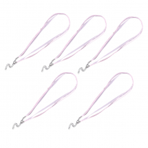 Baza do Naszyjnika 2 Woskowane Sznury i Organza z Zapięcie i Łańcuszek Kolor: Różowy Długość 45cm 5szt (13WB28591)